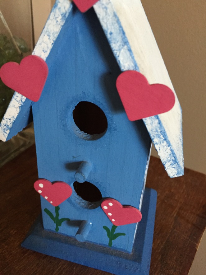 Back in my crafting days, I painted this birdhouse. 